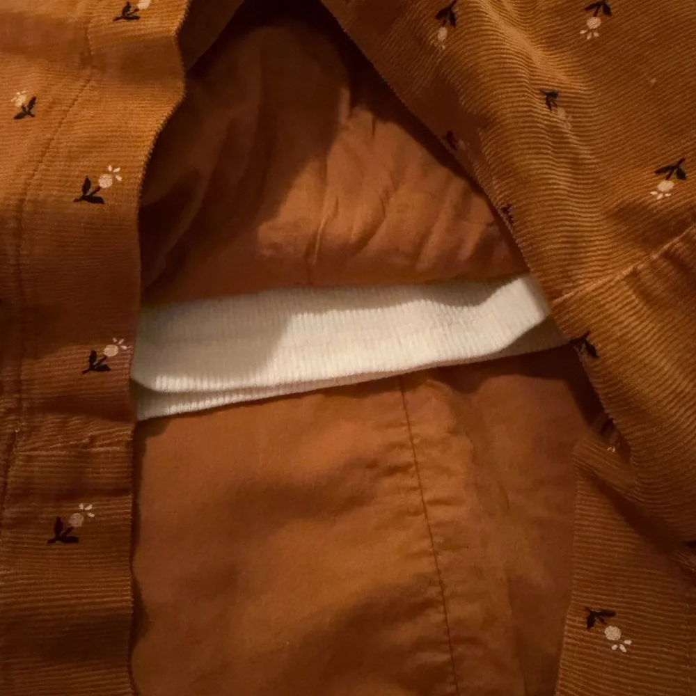 Old Navy Brown‎ Corduroy Dress with White Top